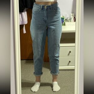 H&M High-Rise Medium Wash Mom Jeans